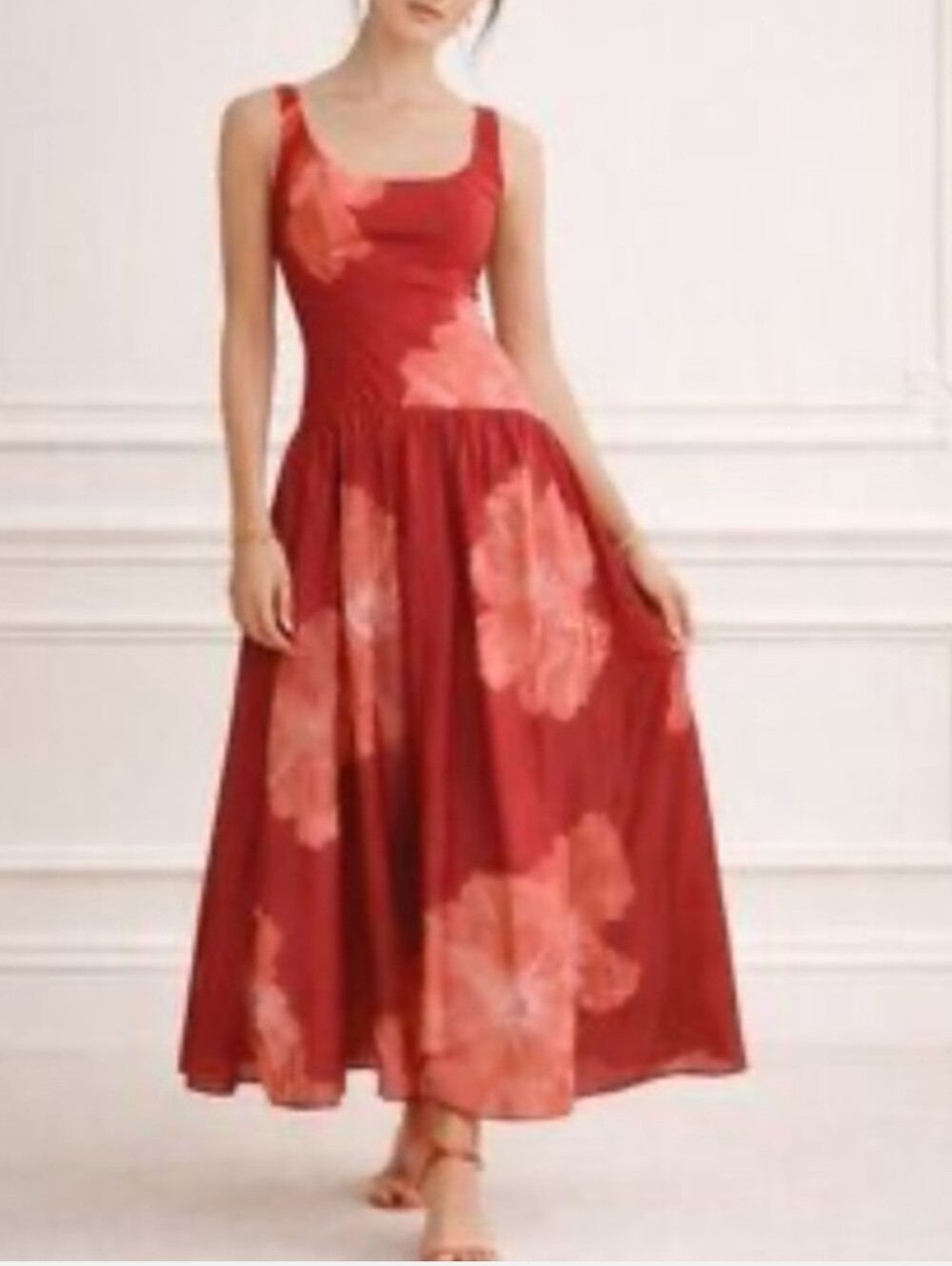 Hutch Red Floral Maxi Dress with Pink Blooms Size 0 Can Fit Up To M NWOT